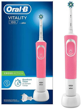 Электрическая зубная щетка Oral-B Vitality D100 Cross Action D100.413.1 (розовый)