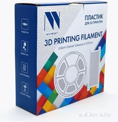 Пластик NV Print NV-3D-ABS-BLUE-GREY (1.75мм, 1 кг, синий/серый)