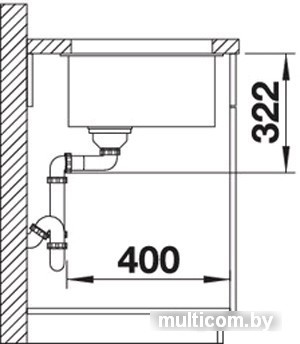 Кухонная мойка Blanco Subline 700-U Level (антрацит, корзинчатый вентиль)