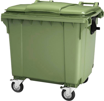 Контейнер для мусора Эдванс 1100 л, с крышкой (пластик, зеленый)