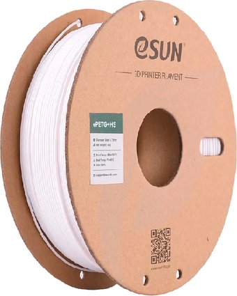 Пластик eSUN ePETG+HS Filament PETG+HS175W1P1 (1.75мм, 1кг, белый)