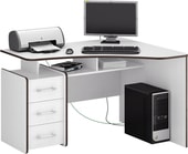 Письменный стол MFMaster Триан-5 (правый, белый)