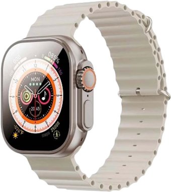 Умные часы XO M9 Ultra (серебристый, с серым силиконовым ремешком)