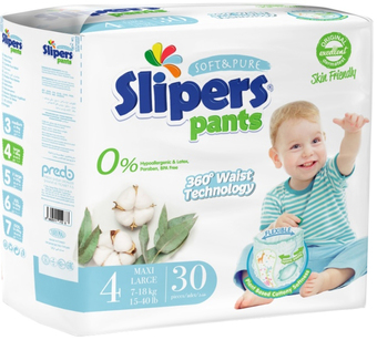 Трусики-подгузники Slipers 4 Maxi L (7-18 кг) 30 шт
