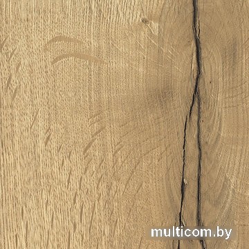 Кухонный стол Hype Mebel Раунд раздвижной 100x100 (белый/дуб галифакс натуральный)