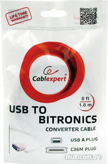 Кабель Cablexpert CUM-360 USB 2.0 - C36M (1.8 м, белый)