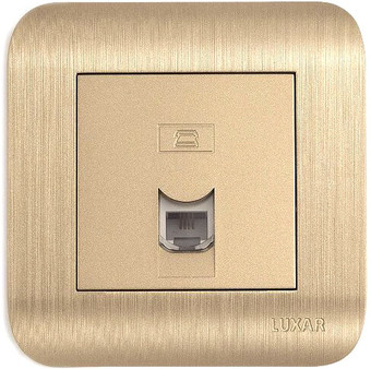 Розетка телефонная Luxar Deco RJ-11 10.048.05 (шампань)