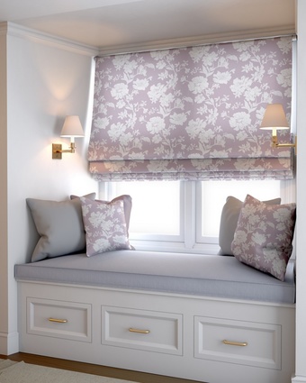 Римская штора Jalux Цветы 0466/3 65x170 (пудровый)