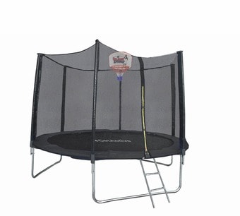 Батут GetActive Jump 14ft-427 см 14480S2Y-L лестница, сетка, кольцо (черный)