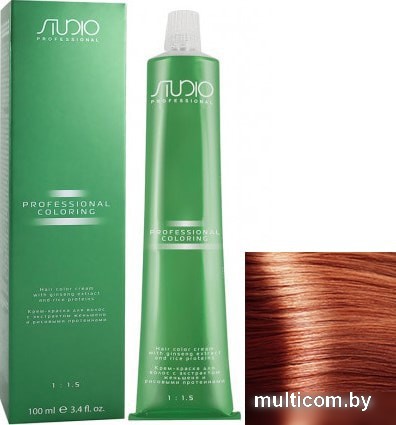 Крем-краска для волос Kapous Professional Studio с женьшенем и рисовыми протеинами S 04 усилитель медный