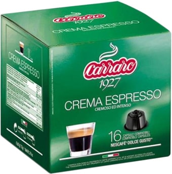 Кофе в капсулах Carraro Crema Espresso в капсулах Dolce Gusto 16 шт