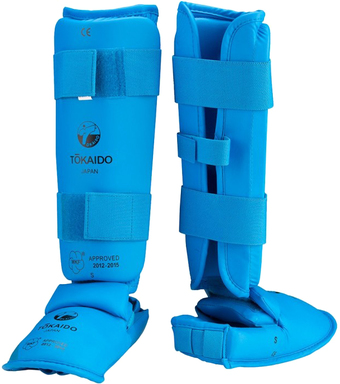 Защита голени и стопы Tokaido PU Shin And Removable Instep Guard WKF PRO-3E-WKF-II (XL, синий)