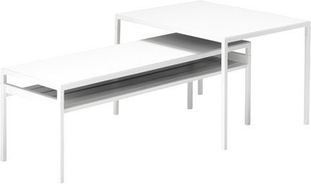 Журнальный столик Ikea Нибода (белый/серый) [892.083.27]