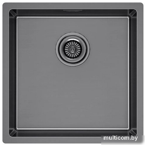 Кухонная мойка Paulmark Lassan 44 UNI LA44-GM (черный/вороненая сталь)