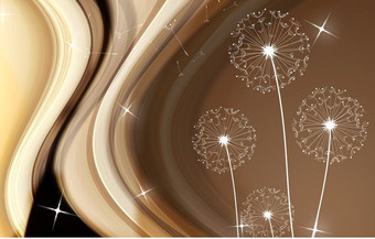 Фотообои Citydecor Цветочная абстракция 4 с защитным покрытием 400x254