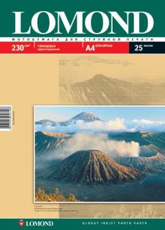 Фотобумага Lomond Глянцевая А4 230 г/кв.м. 25 листов (0102049)