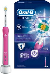 Электрическая зубная щетка Braun Oral-B Pro 500 3D White (D16.513.U)