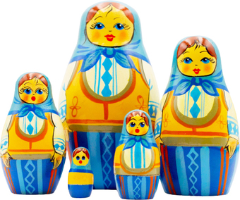 Развивающая игра Брестская Матрешка Девушка в немецком платье Dirndl (набор 5 шт)