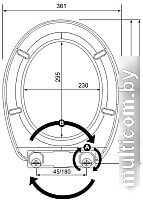 Сиденье для унитаза Bisk Yucca Foto 05014 (слова)