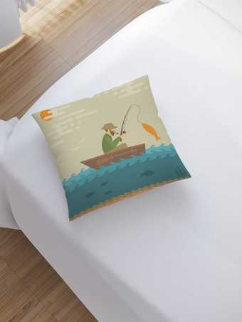 Чехол на подушку JoyArty Успешная рыбалка sl_21322