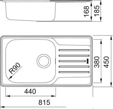 Кухонная мойка Franke LNX 611-82 101.0736.118 (стальной)