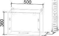 Шкаф навесной Интерлиния Мила Лайт ВШГ50-360 (вудлайн кремовый)