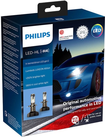 Светодиодная лампа Philips H4 X-tremeUltinon LED gen2 2шт