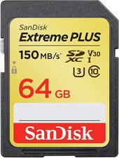 Карта памяти SanDisk Extreme PLUS SDSDXW6-064G-GNCIN SDXC 64GB