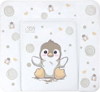 Пеленальный матрас Sweet Baby Pinguino New Crema 80x71 (пингвин бежевый)