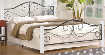 Кровать Halmar Violetta 160x200 (белый/черный)