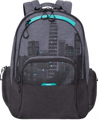 Рюкзак Grizzly RU-030-4 (черный/бирюзовый)