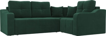 Угловой диван Mebelico Кембридж угловой 108813 (правый, велюр, зеленый)