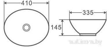 Умывальник D&K Matrix DT1390716 (белый)