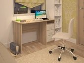 Письменный стол Интерлиния СК-001 (дуб сонома/дуб белый)