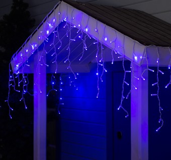 Бахрома Luazon 3x0.6 м 160 LED 3584189 (белый ПВХ провод, синий)