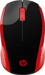 Мышь HP 200 (черный/красный)