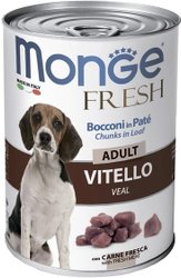 Сухой корм для собак Monge Fresh Chunks In Loaf мясной рулет с телятиной (400 г)