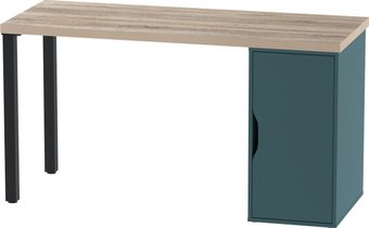 Mebelain Ингар 2/DV/T (дуб беленый/серый/бирюзовый/черный)