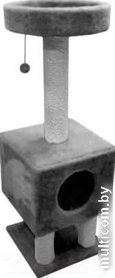 Комплекс Cat House На ножках 1.05 (хлопок серый)