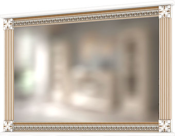 Зеркало WellMaker Элегант ЗН-100 (альпийский/латунь)