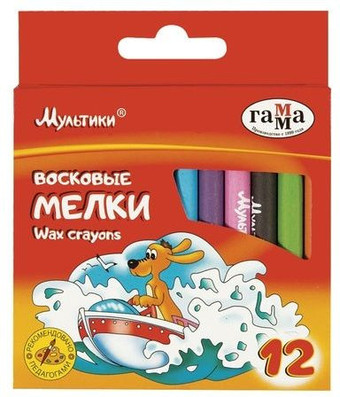 Восковые мелки Гамма 2131018-01-29 (12 цв.)