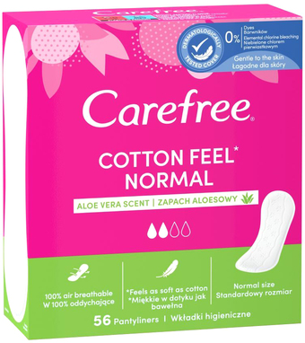 Прокладки гигиенические Carefree Cotton Aloe (56 шт)