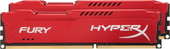 Оперативная память Kingston HyperX Fury Red 2x4GB KIT DDR3 PC3-10600 (HX313C9FRK2/8)