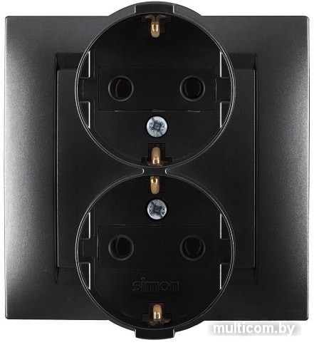 Розетка Simon 15 1590459-038 (графит)