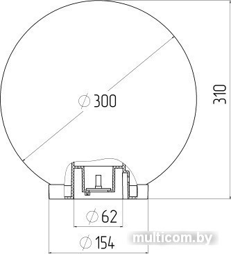 Садовый светильник ЭРА НТУ 02-100-303 Б0048063