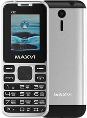 Мобильный телефон Maxvi X12 (серебристый)