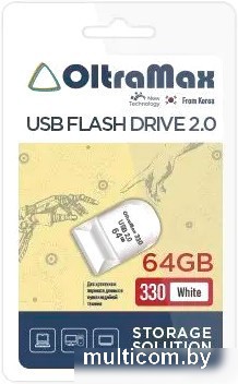 USB Flash OltraMax 330 64GB (белый)