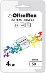 USB Flash Oltramax 50 4GB (белый)