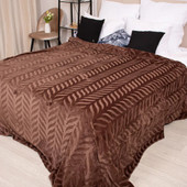 Плед Casa Conforte Fiona 200x220 6155326 (коричневый)