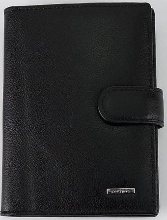 Обложка на документы Poshete 852-317-4K-BLK (черный)
